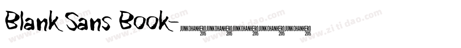 Blank Sans Book字体转换
